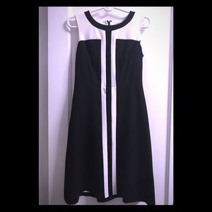 Calvin klein black and white dress